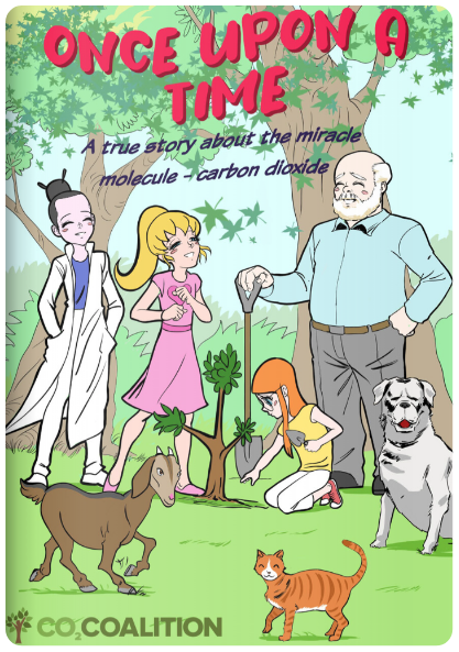 Once Upon a Time Book Cover – An elderly man plants a tree outside with children