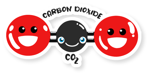 Smiling CO2 molecule